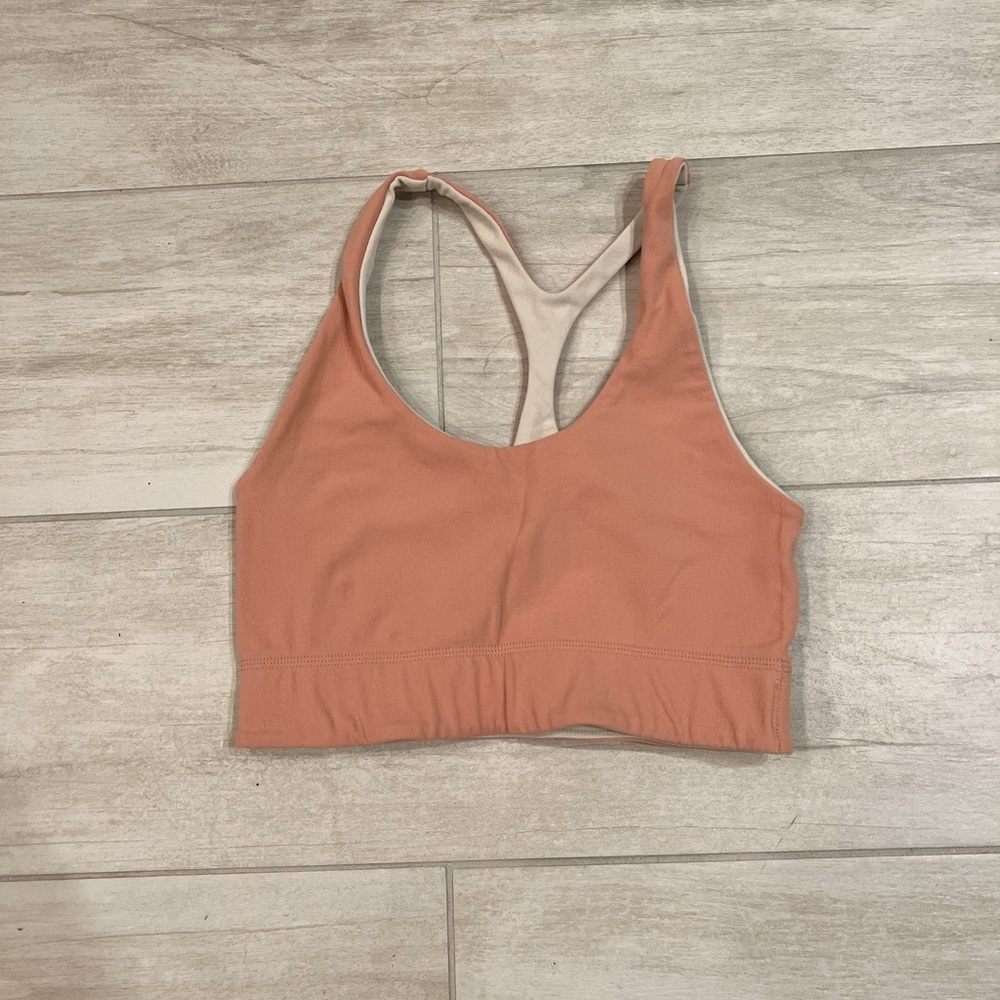 Reversible Salmon Pink Sports bra